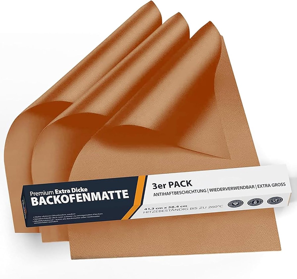 SnelShoppen - Linda's Essentials Permanente Bakfolie voor Oven en Grill, Herbruikbaar Bakpapier met Antiaanbaklaag, BPA-vrij en PFOA-vrij, Geschikt vo