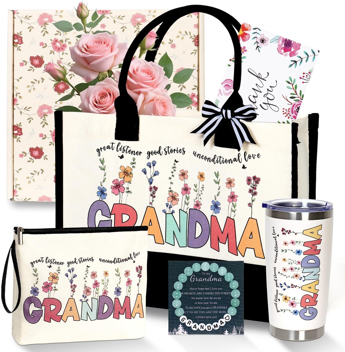 SnelShoppen - Gepersonaliseerde Boodschappentas voor Oma - Verjaardagscadeau, Pasen, Moederdag, Kerstmis, Uniek Cadeau van Kleinkinderen, Katoen, 1 St