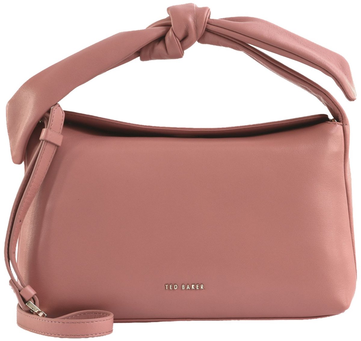 Ted Baker Leren schoudertas handtas Nyaal Soft Knot Bow leather Shoulder Bag Pl - Pink roze