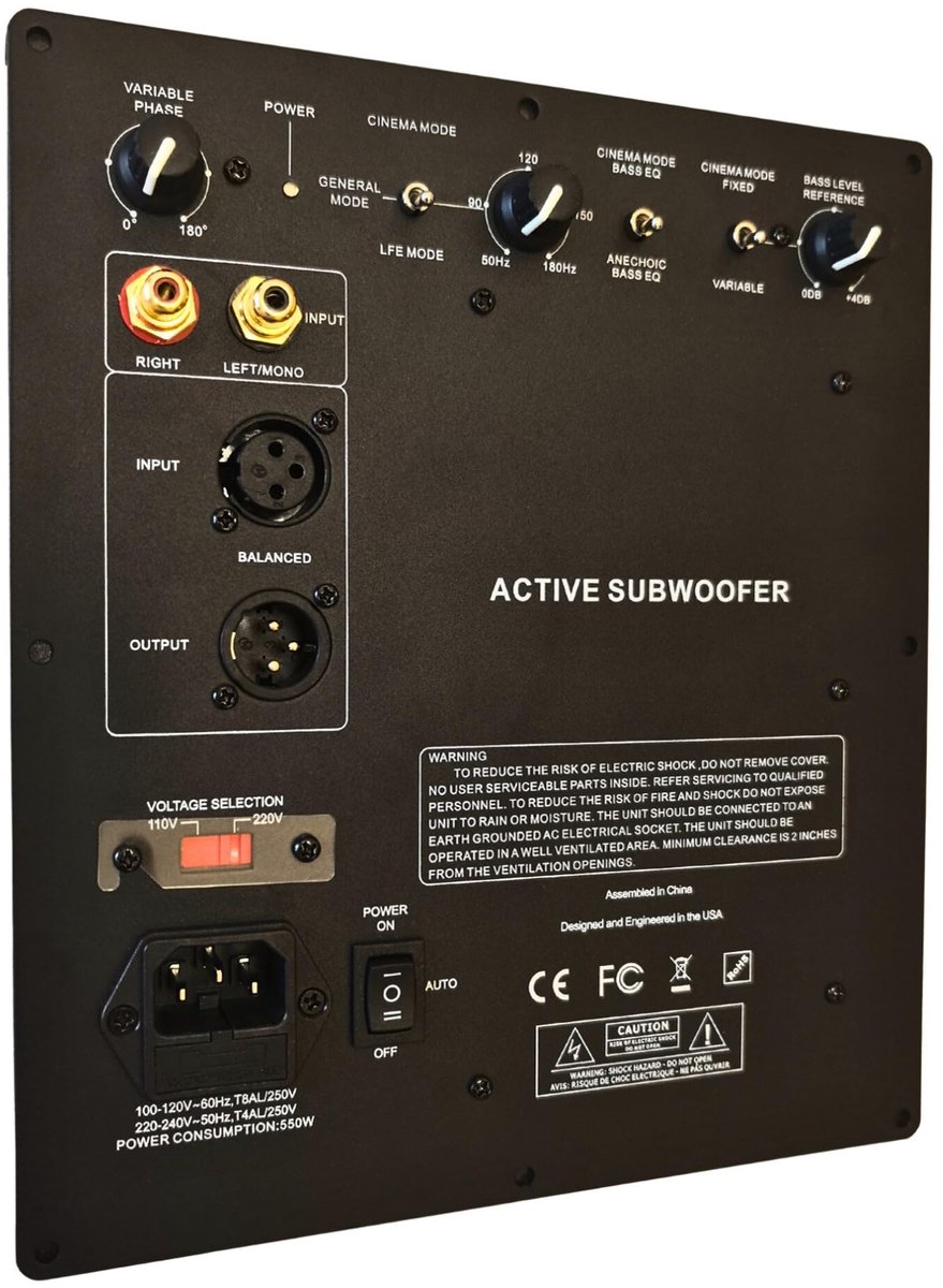 SnelShoppen - Krachtige 350 W Klasse D Subwoofer-Platenversterker - Ideaal voor Feesten, Tuin, Camping - Hoogwaardige Versterker voor Subwoofers, Comp