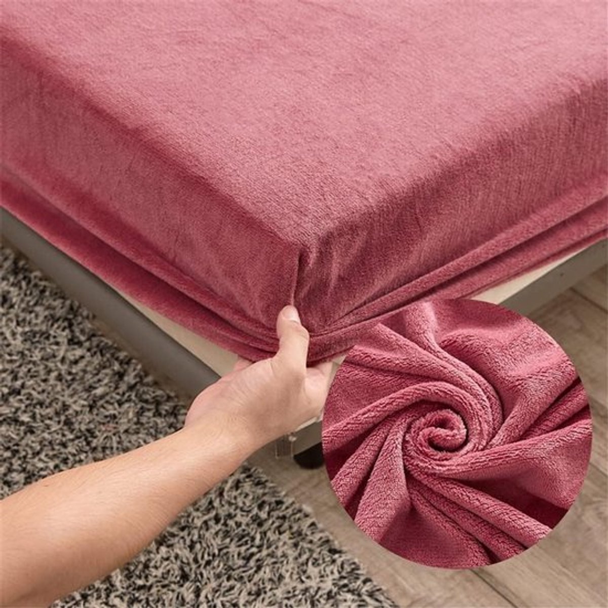Hoeslaken Superzacht - Fluweel - 90 x 200 x 30 cm - Elastisch - Ademend - Huidvriendelijk - Luxe Comfort - Beddengoed