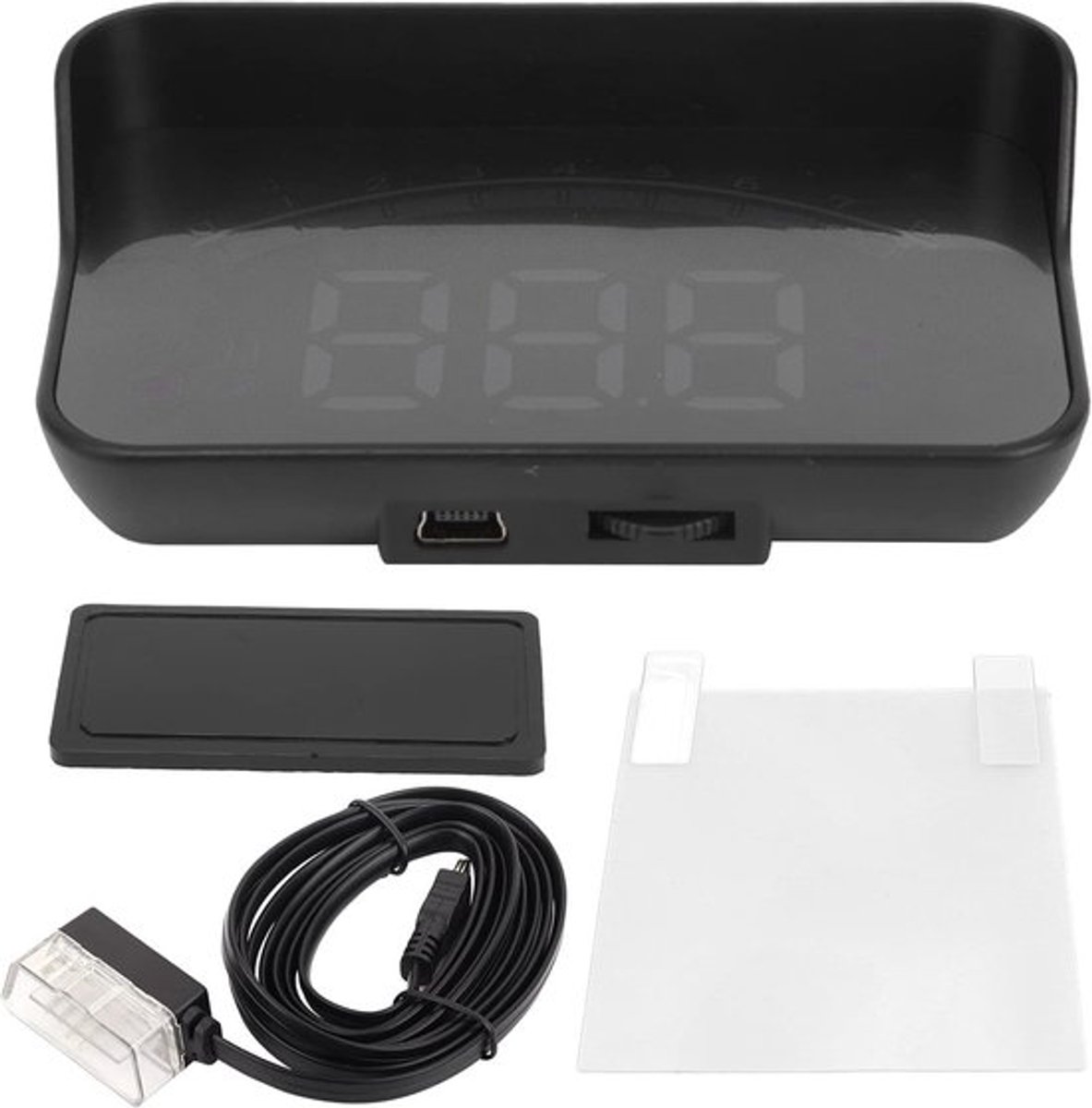Digitale Head-up Display voor Auto, Snelheidsmeter met Waarschuwing bij Hoge Snelheid, Projector voor de Voorruit, OBD-verbinding en Duidelijke Weergave