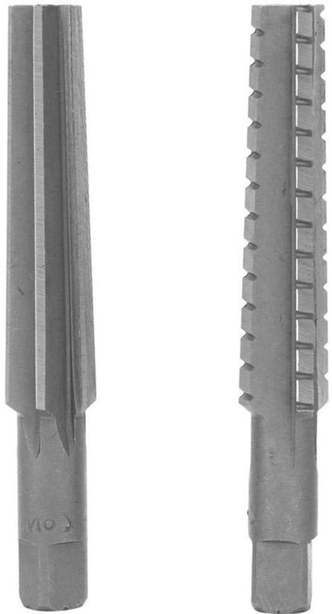 Set van 2 HSS MT2 Hand Reamers, Rechte Schacht, Fijn/Coars Reamer Snijgereedschap, 1.5x12.5cm, Precisie Gereedschap voor Metaalbewerking en Boren