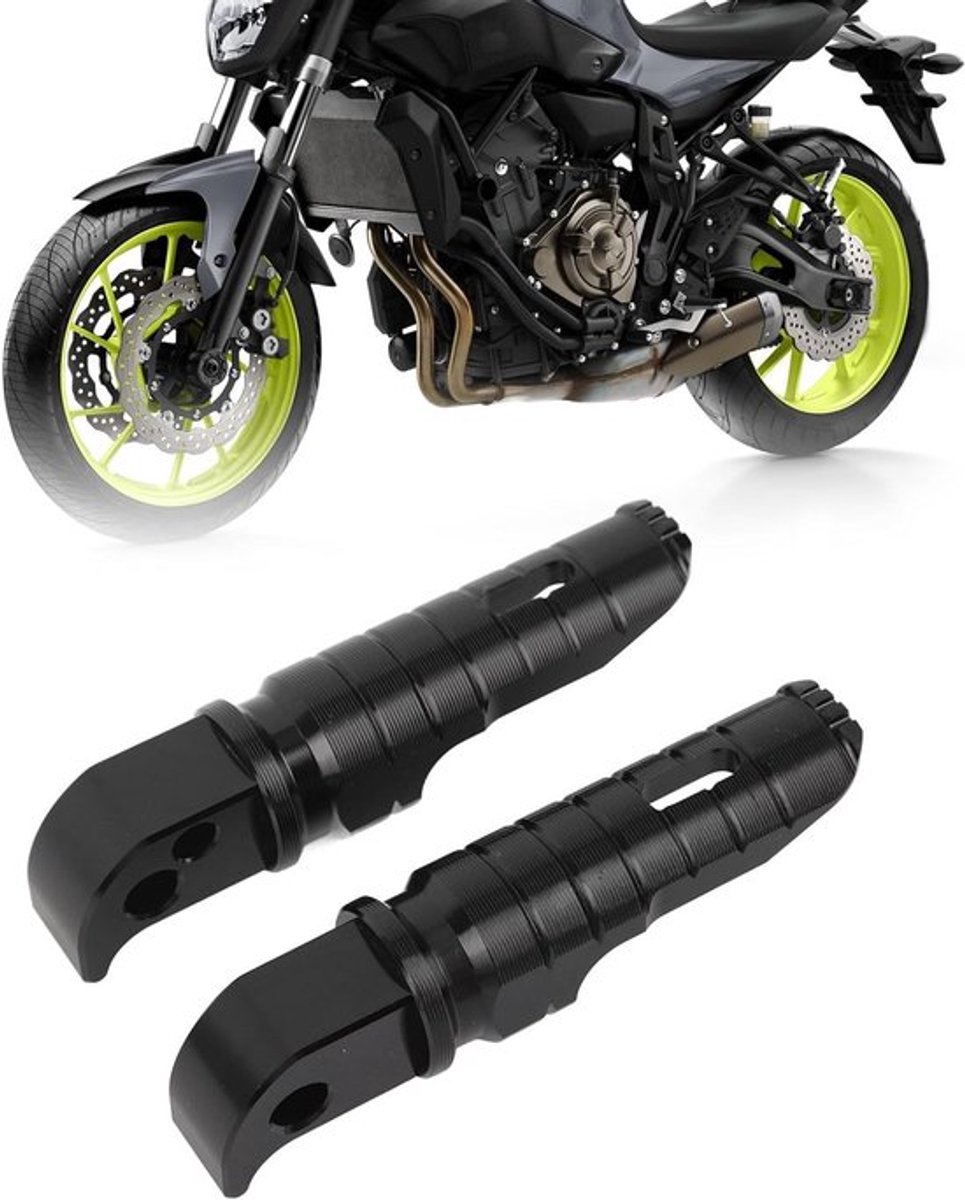 Vouwbare Voetsteunen voor Passagiers, Achterste Voetsteunen van Aluminium Legering voor Motoren, Geschikt voor YZF R7 MT-07 MT-09 XSR 700 2021-2024, Comfortabel en Duurzaam