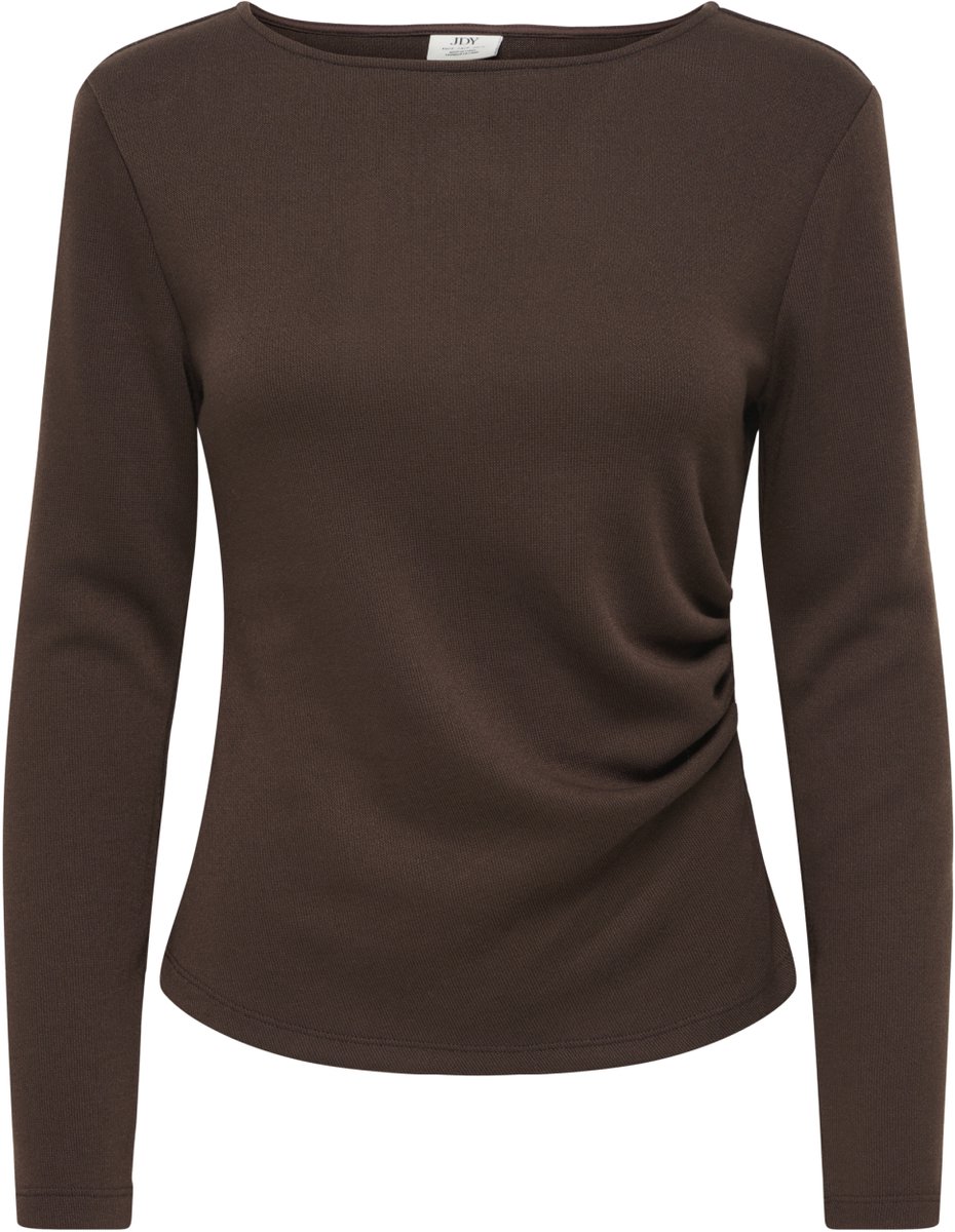 Jacqueline de Yong Trui Jdyliva Life L/s O-neck Top Jrs 15379872 Coffee Bean Dames Maat - XL