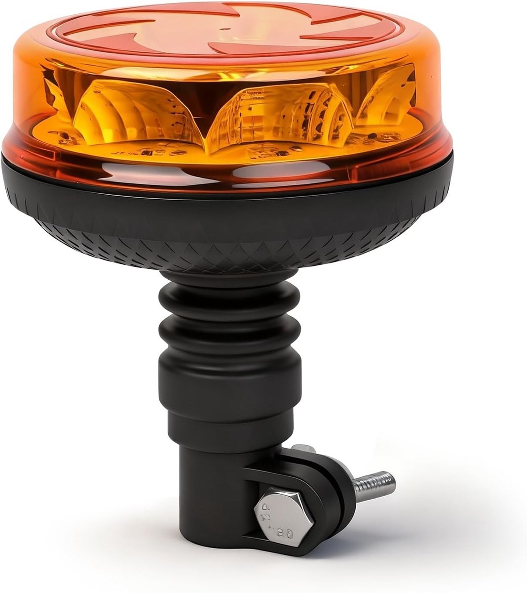 Waarschuwingslamp LED 12/24 V, Amber Indicator met 16 LED's, 4 Signalen en 2 Draaimodi voor Landbouwmachines, Commerciële Voertuigen en Bussen