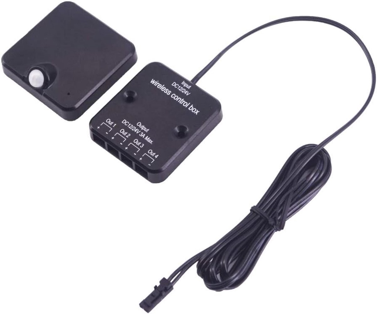 PIR bewegingssensor draadloos 12/24VDC - compacte receiver - eenvoudig te installeren - ShopVlot