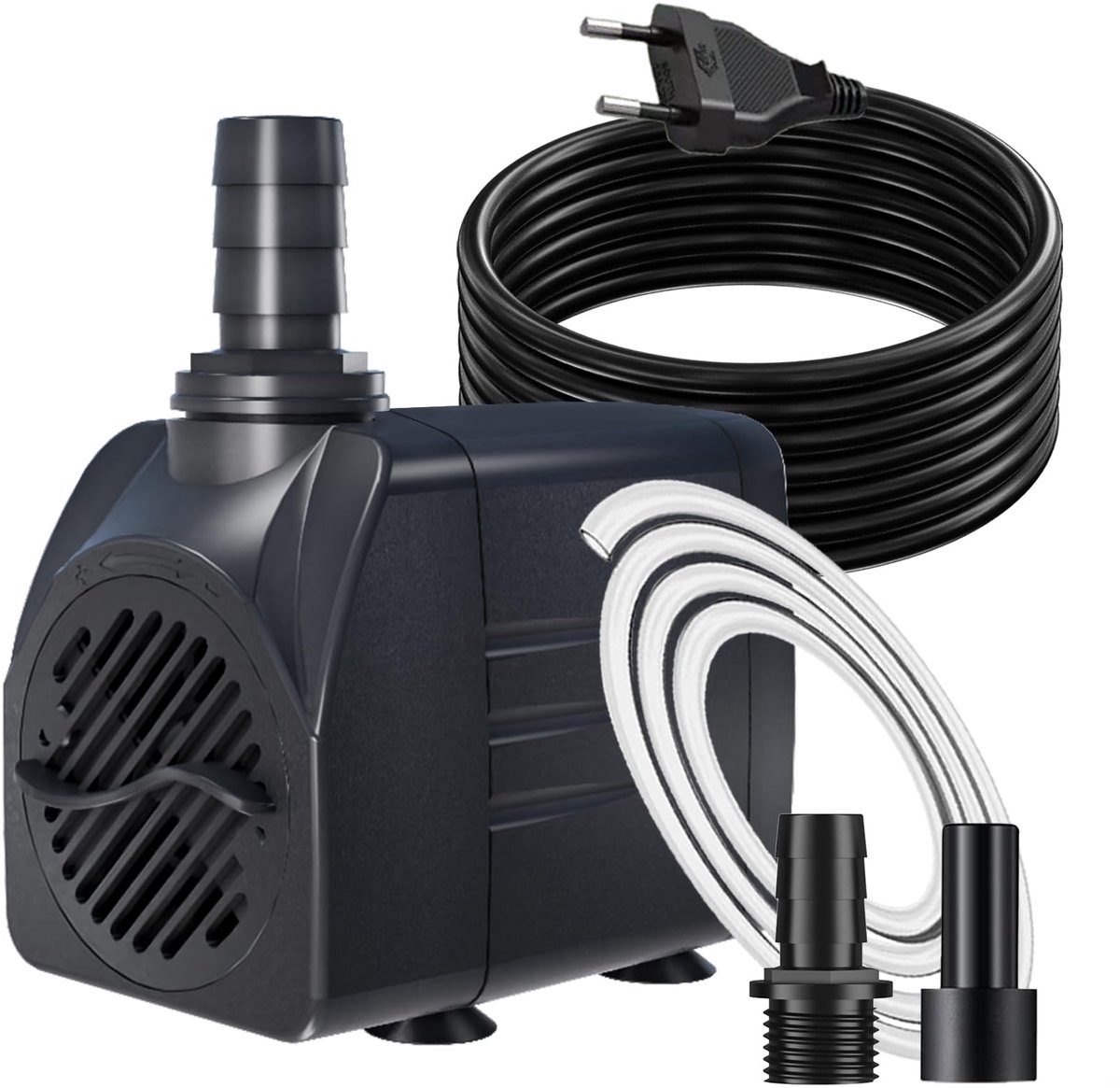 SnelShoppen - Fonteinpomp 16W 800L/U Vijverpomp Met 3m Extra Lange Kabel Oververhittingsbeveiliging Ultrastille Aquariumpomp Voor Fonteinen en Hydrocu