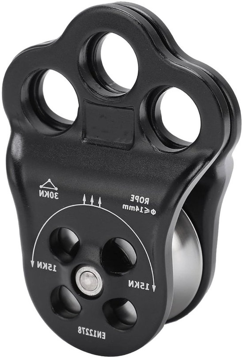 Hitch Climber Rolblok voor Arboristen - 30 kN Rigging Rolblok voor Redden en Hangen - Dubbele Lagers voor Soepele Werking, Geschikt voor 14 mm / 0,5 inch touwen