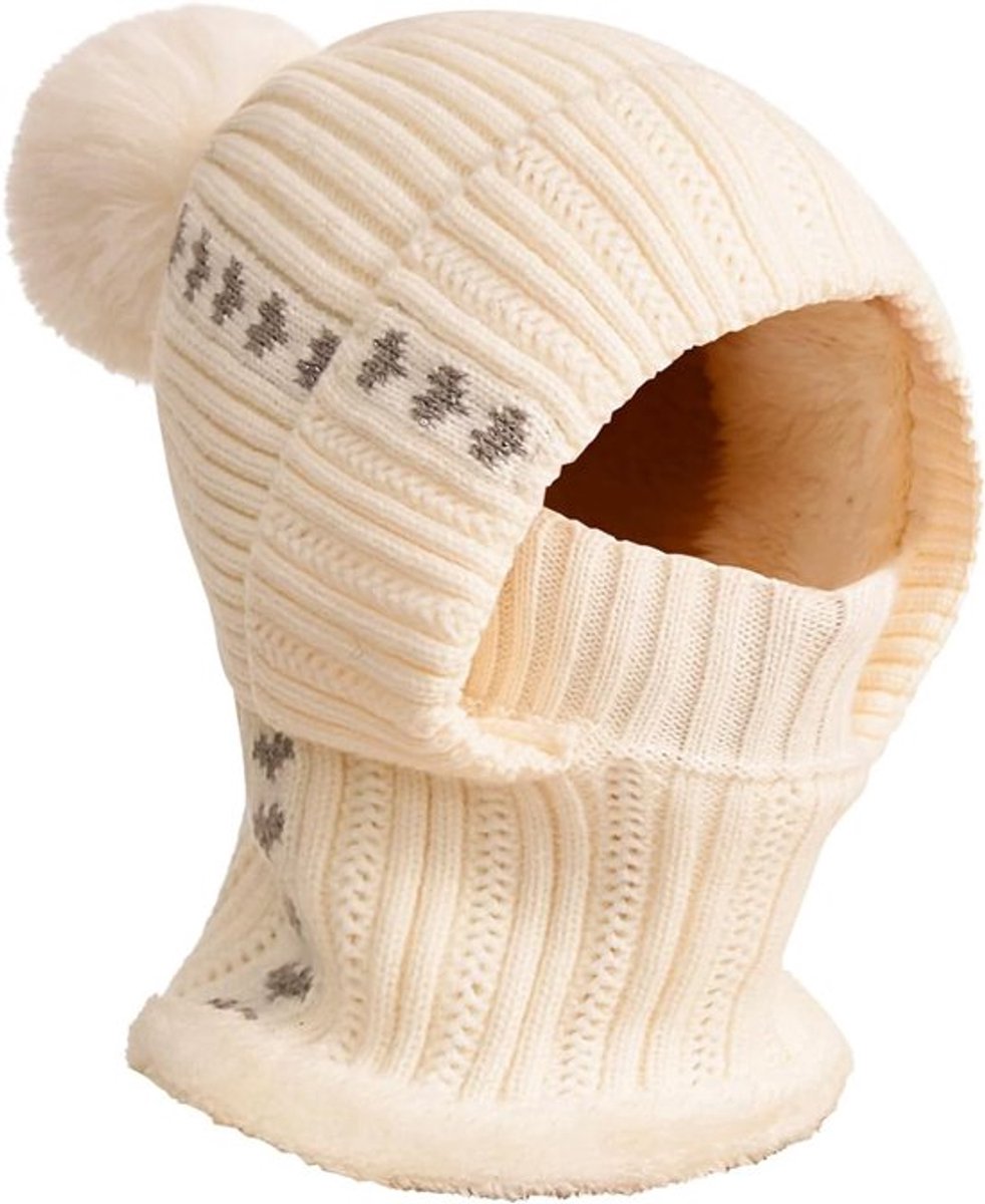 Winterset voor Dames: Gebreide Muts, Sjaal en Fleece Balaclava - Winddicht en Warm, Perfect voor Koude Dagen