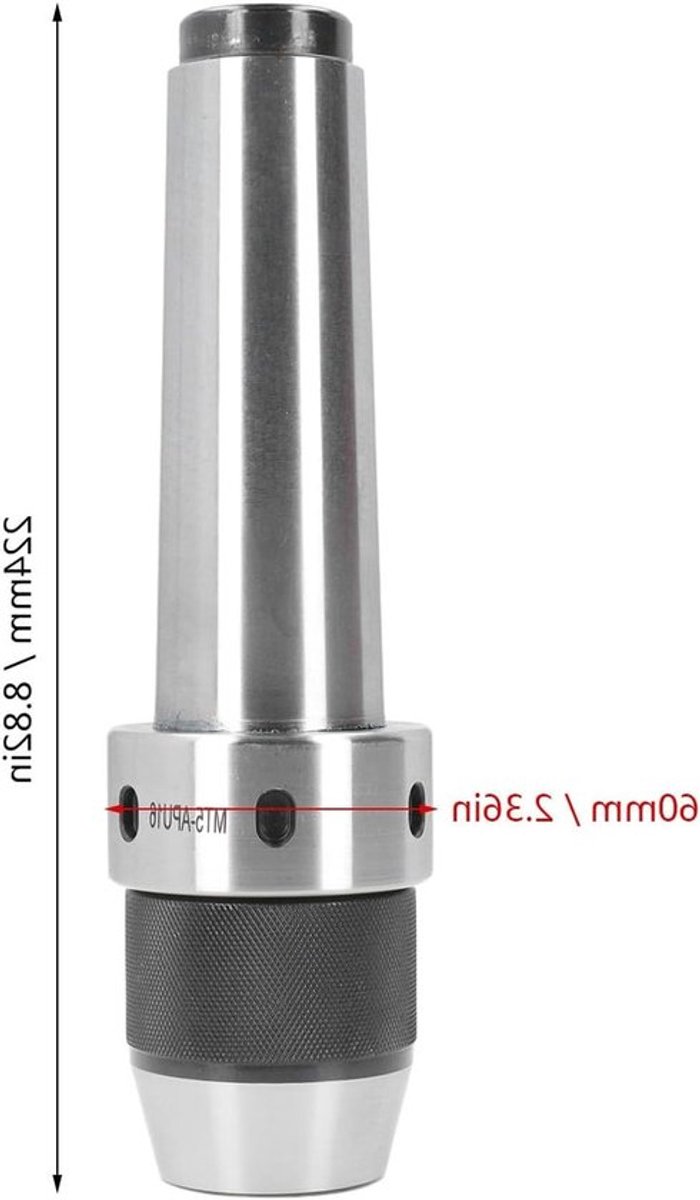 Verstelbare Keyless Boorhouder MT5 Schacht voor CNC Machines en Frezen - Geschikt voor 3 tot 16 mm Boorkoppen