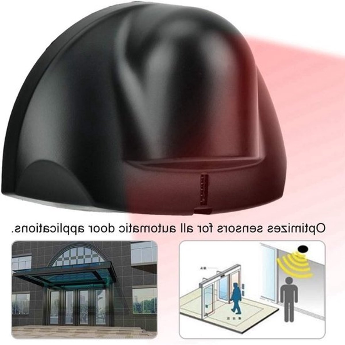 Automatische deursensor met bewegingsdetectie 12-24 V, 24.125 GHz voor toegangscontrole en deuropening