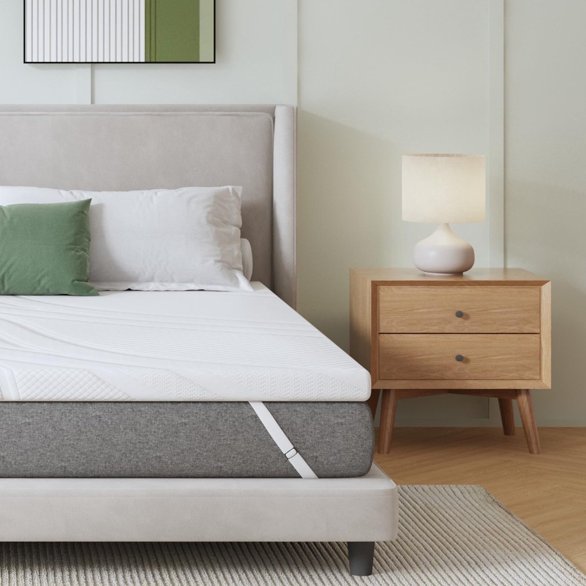 SnelShoppen - Novilla Matrastopper Traagschuim 7 cm - 140 x 200 cm - Comfortabele Matras Topper voor Verbeterde Slaapkwaliteit, Geschikt voor Elke Sla