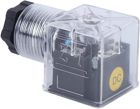 5 Stuks Solenoïde Spoel Stekker Connector voor Hydraulische Ventielen - Transparante DC24 Volt Accessoires voor Verbinding en Installatie — afbeelding 4