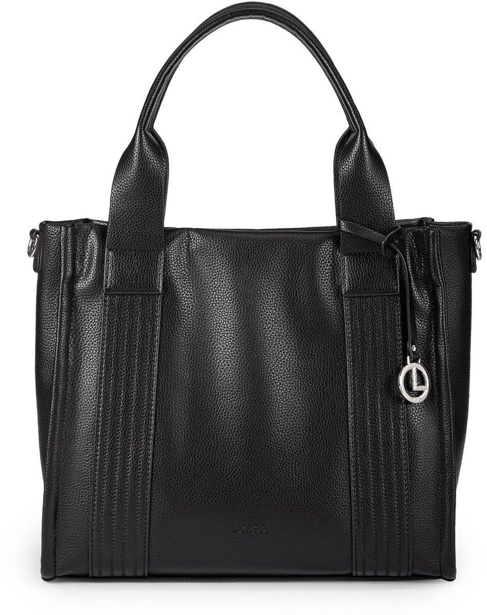L.CREDI shopper schoudertas Santina Shopper Black zwart