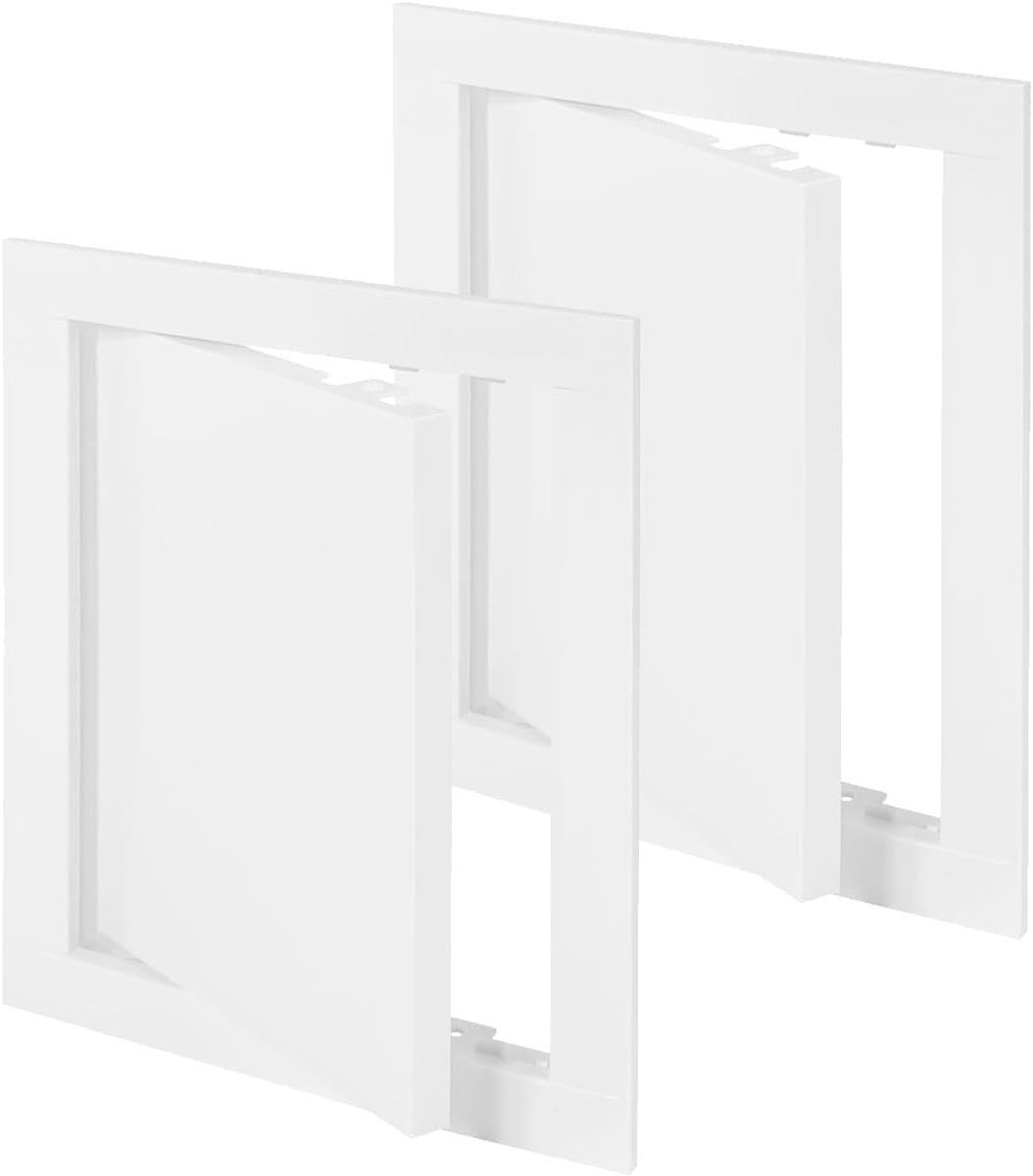 Inspectiepoort 200 x 200 mm voor ABS Toegang, Witte Dekplaat voor Fusee Box en Onderhoud, Set van 2, OD: 235 x 235 mm