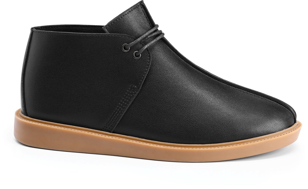 ALLTHEMEN Heren Retro Rundleer Woestijnlaars - Comfortabel Slijtvast - 44