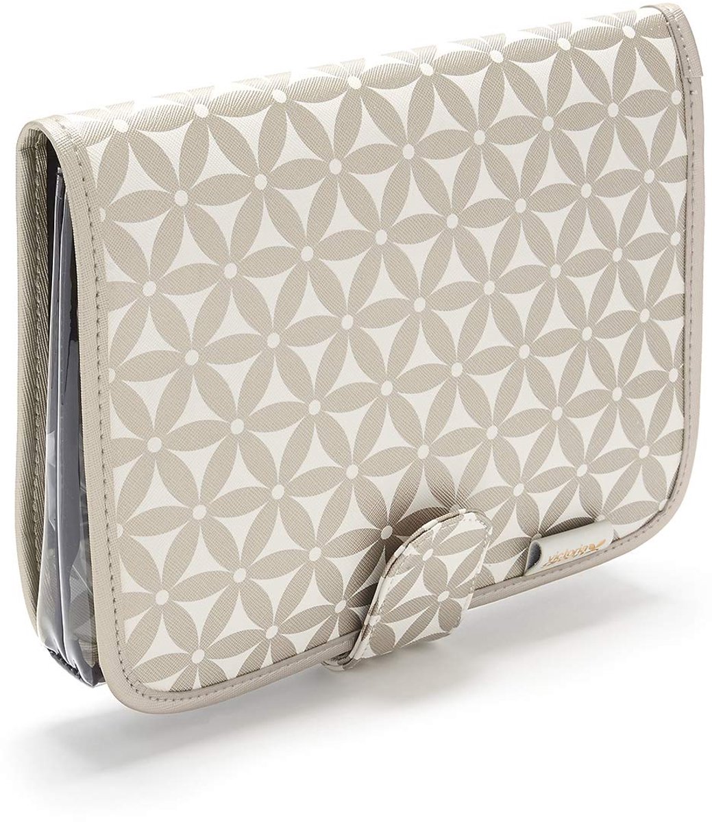 SnelShoppen - Hangende Toilettas Compact Goud Starflower - Ruim voor Beauty Essentials - Ideaal voor Weekendtrips en Handbagage