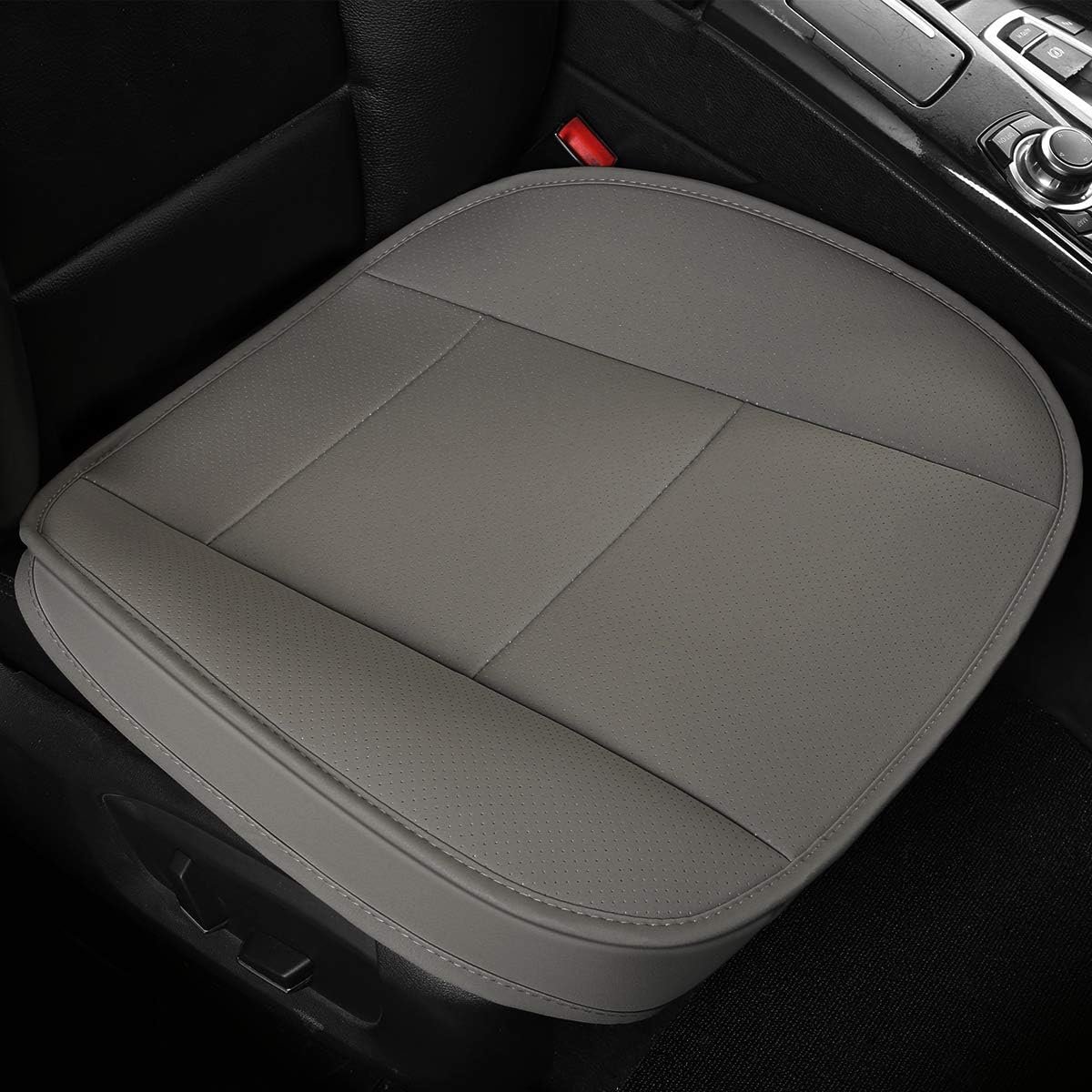 SnelShoppen - Universele Autostoelhoezen Superzacht Imitatieleer Voorstoelen - Bescherming, Comfort, Stijl, Voor Auto, Zwart, Set van 2