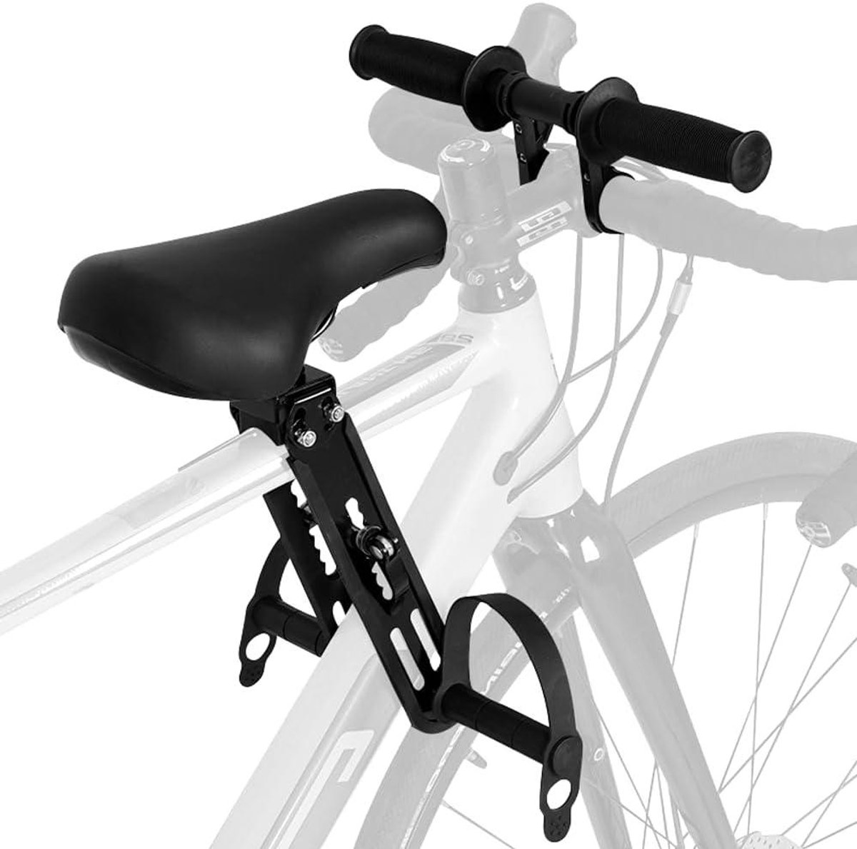 Kinderfietszitje - Voorzitje kinderen - Samen fietsen - Stuurbevestiging - 2-6 jaar - Zwart