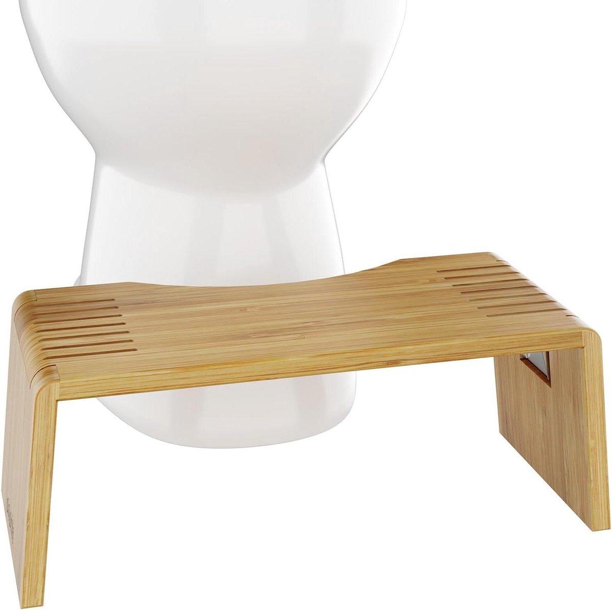 Toilet Stoel - Badkamer Kruk - Natuurlijk Zitten - Twee Hoogtes - 7 en 9 inch - Bruin