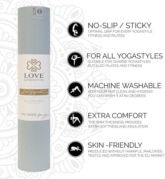 Yogamat Extra Dik - Fitnessmat - Sportmat - gym accessoire van Yogamat — afbeelding 2