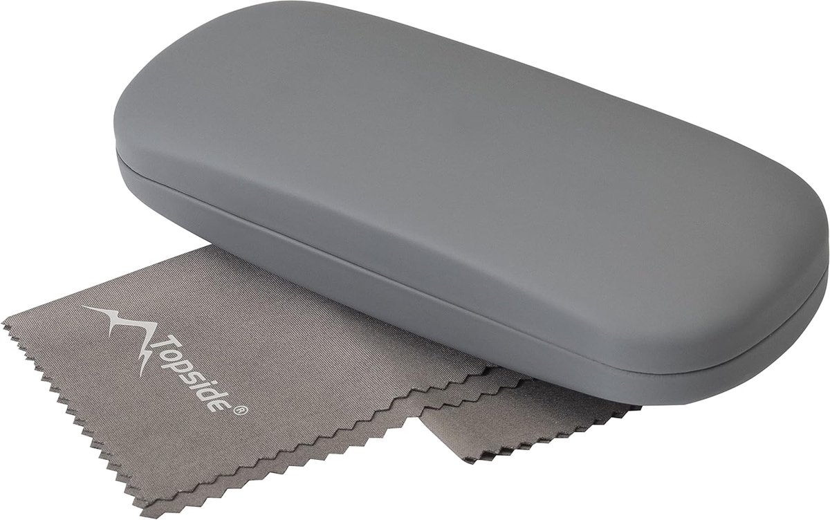 TOPSIDE Hard Glasses Case Softtouch - Includes glasses cleaning cloth (microfiber) - ShopVlot