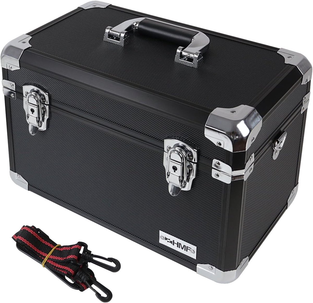 SnelShoppen - Aluminium Transportkoffer 40 x 27,5 x 23,5 cm, Opbergkoffer voor Camera's en Accessoires met Individuele Vakindeling, Stevige Beschermin