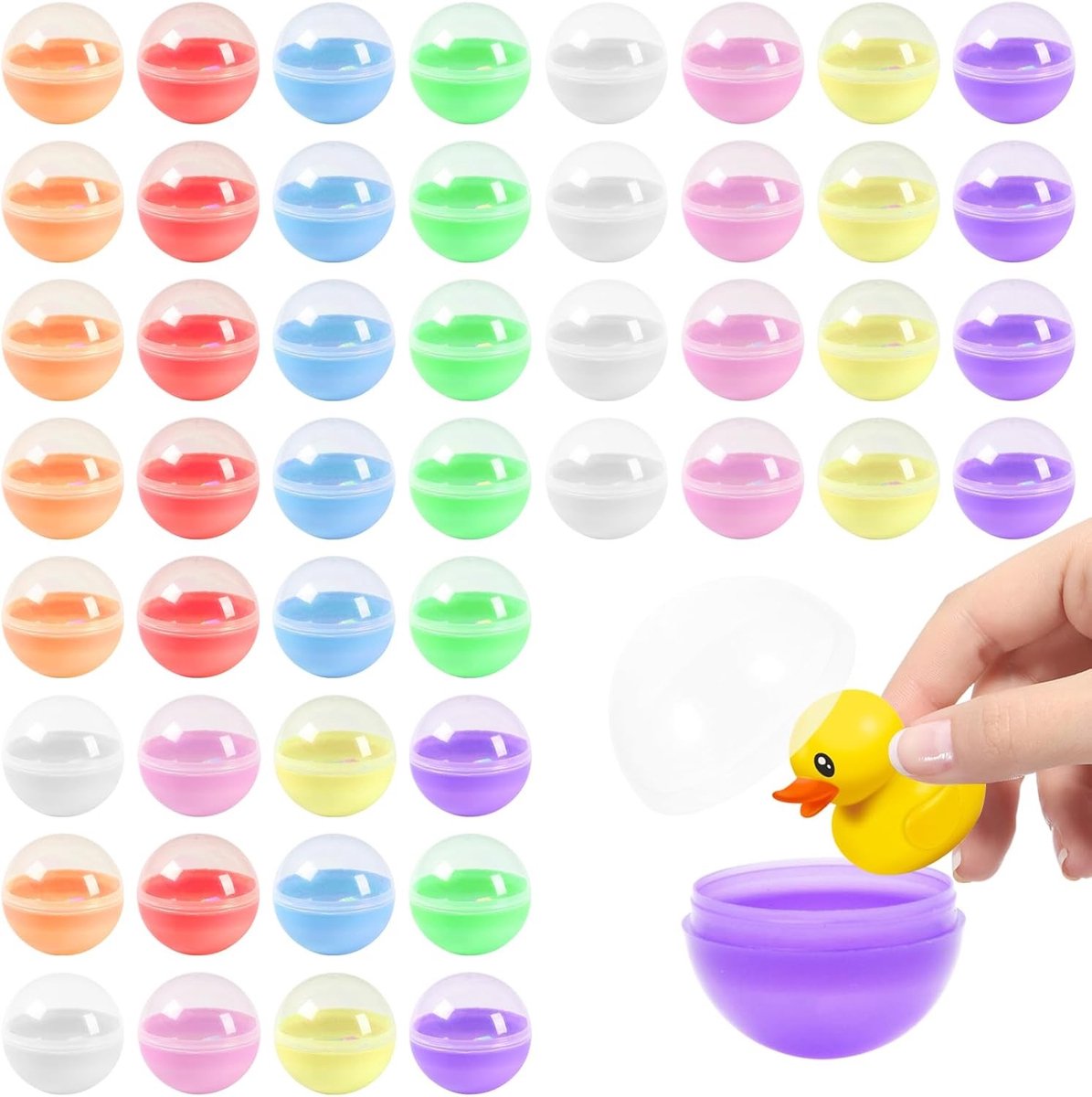 100 Stuks 2.8 cm Heldere Plastic Ballen voor Creatieve Knutselprojecten, Vulbare Kerstballen en Speelgoeddispenser voor Kinderen