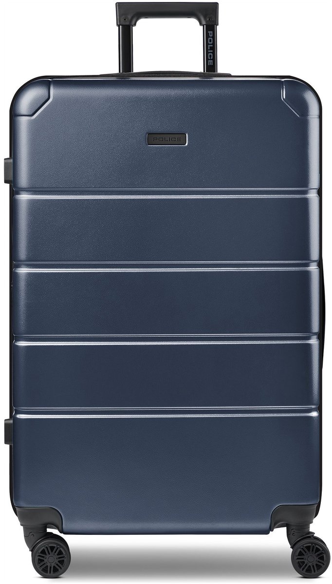 Police Dublin 4 wielen Trolley L 75 cm met uitbreidingsplooi - Harde bagage - Combinatieslot - dark blue