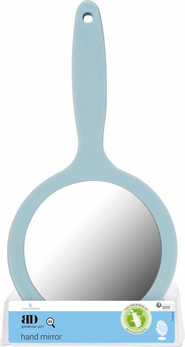 1 stuk - Handheld Spiegel - Draagbaar - 14,5 * 26,5 cm - Beauty Salon Make-up Handheld Makeup Spiegel - Blauw