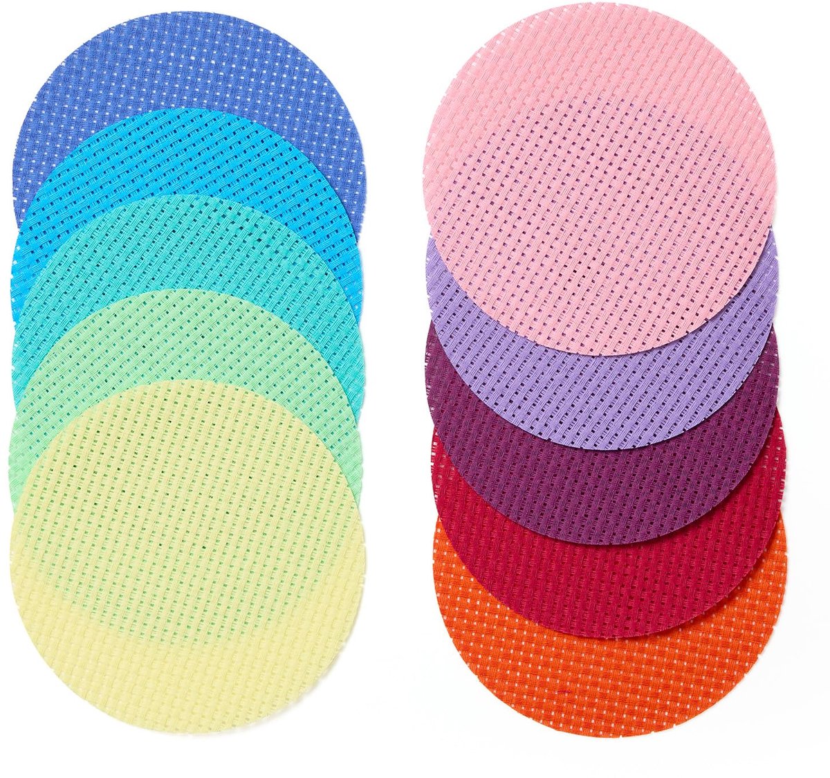 Binca Cirkels (Pack van 10) 6-count kruissteek stof - 100% katoen - 15 cm (dia)