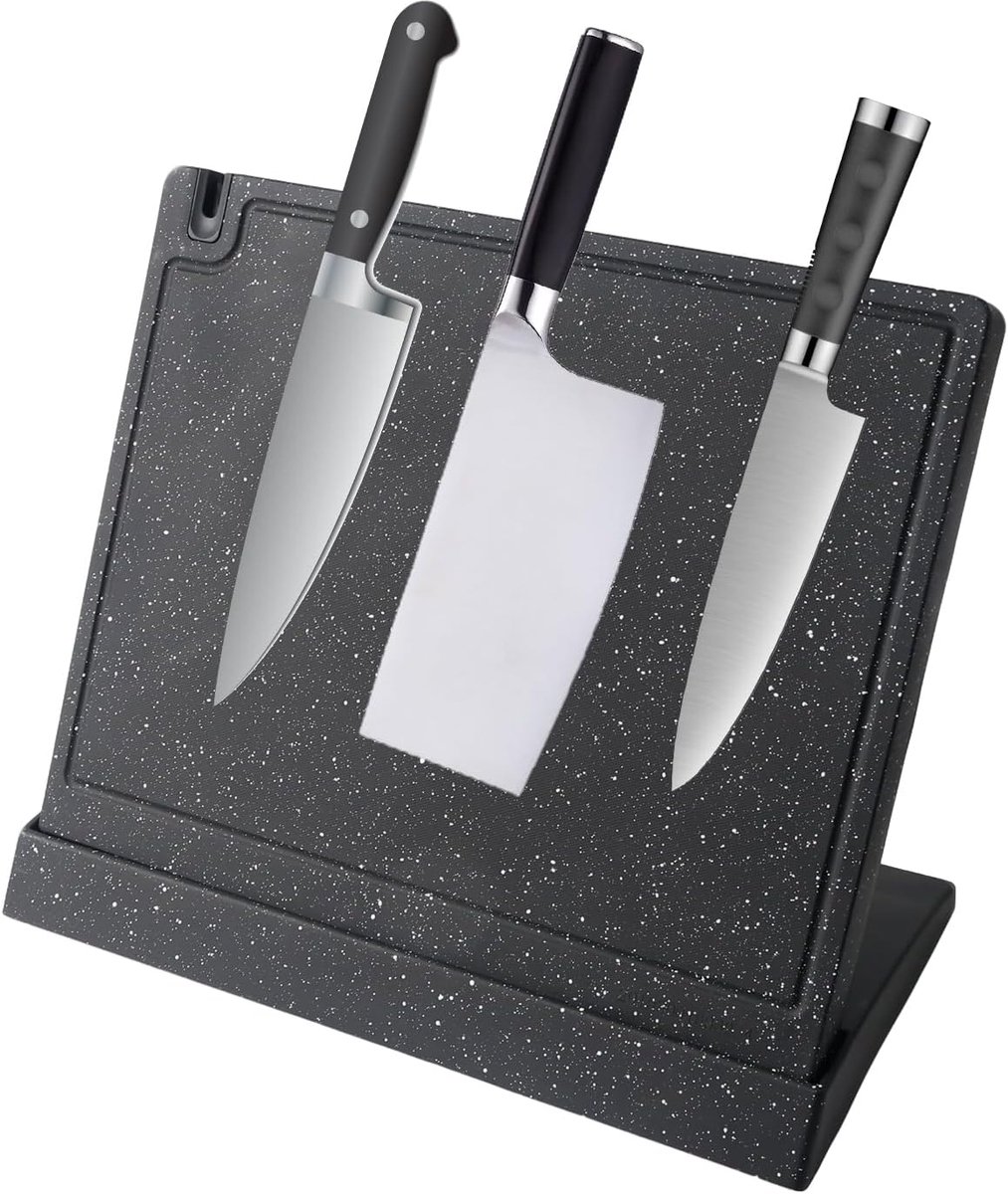 magnetisch zonder mes, magnetische messenhouder met sterke houdkracht, afneembaar design met opberghoes, PP-materiaal voor keukenmessen, damastmessen en metalen gebruiksvoorwerpen, 27x19cm