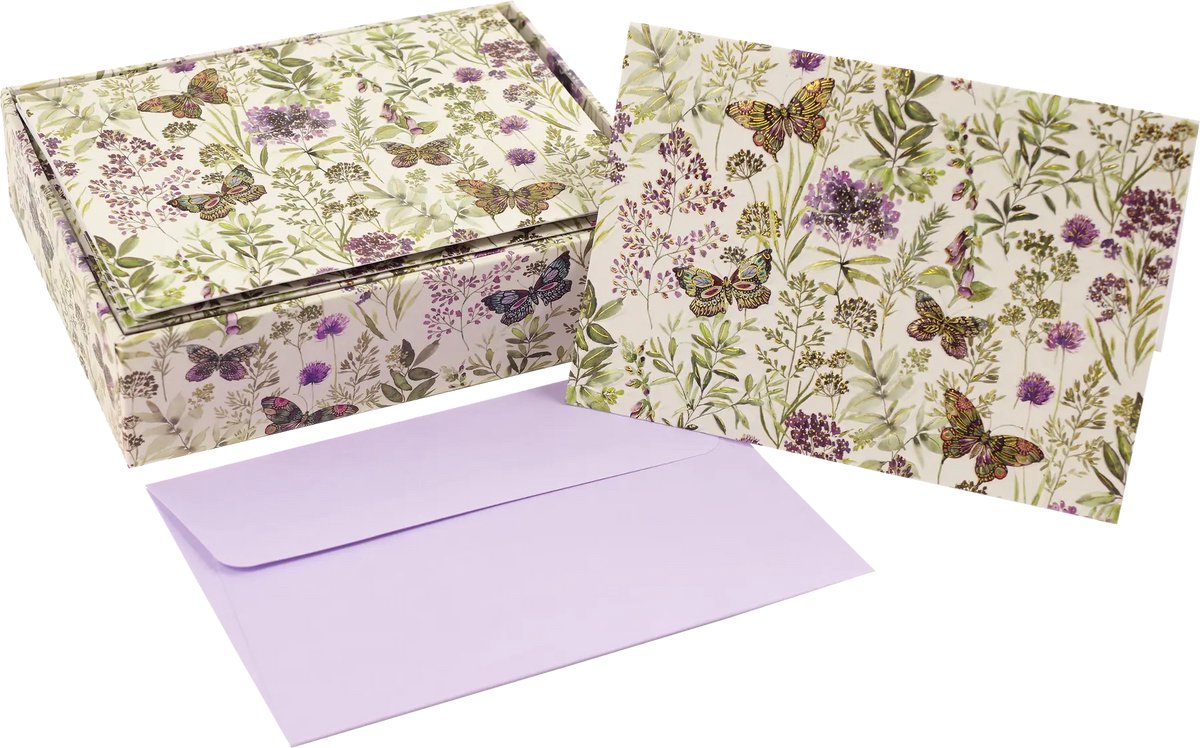 Amethyst Butterflies Note Cards