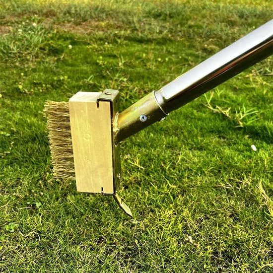 Onkruidborstel - Terrasborstel - Voegen Reinigen - Verstelbare steel - 1.48M - Groen — afbeelding 4