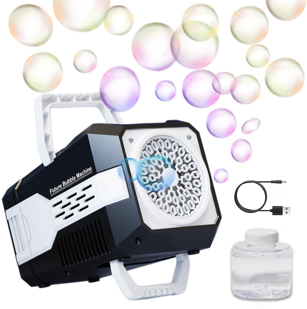 SnelShoppen - Automatische Bellenblaasmachine voor Kinderen en Volwassenen, Elektrische Bellenblaasmachine met 40 Gaten, Feestaccessoires voor Bruilof