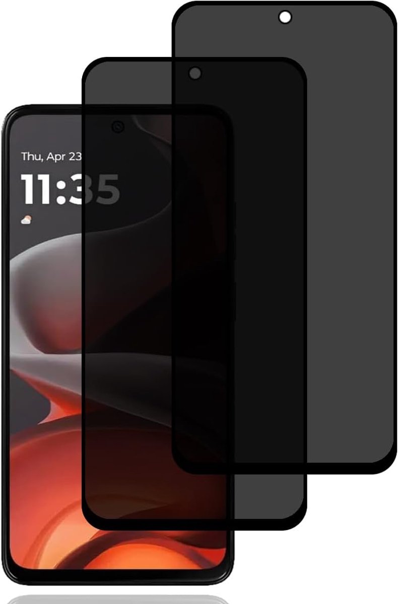Screen Protector voor Motorola Moto G17/Motorola Moto G15 [2 stuks] | anti-spy gehard glas film, 9H hardheid, krasbestendig, anti-vingerafdruk, hoge gevoeligheid, anti-spy schermbeschermer