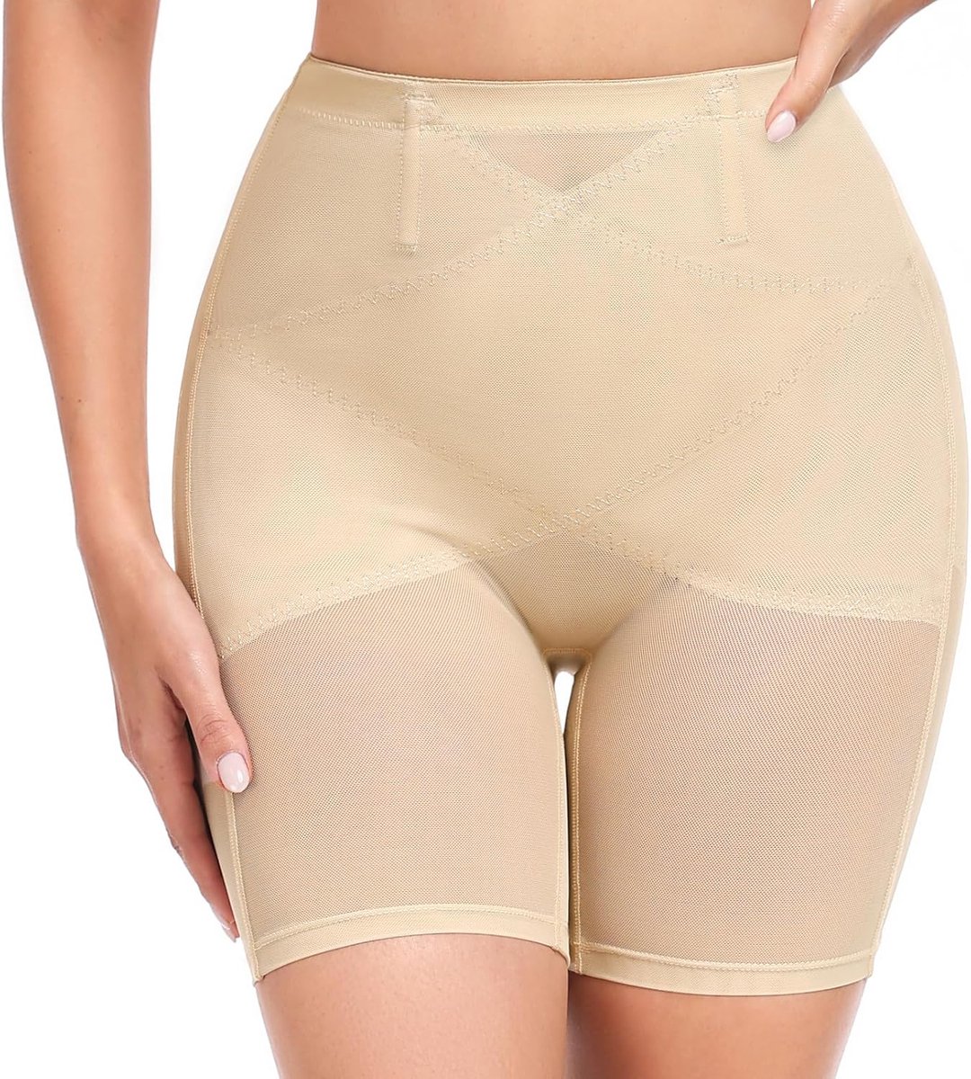 Buikweg-onderbroek voor dames, figuurvormende korsetbroek, shapewear met buik-weg-effect, hoge taille, ondergoed, shaping onderbroek met pijpen, buikcontrol