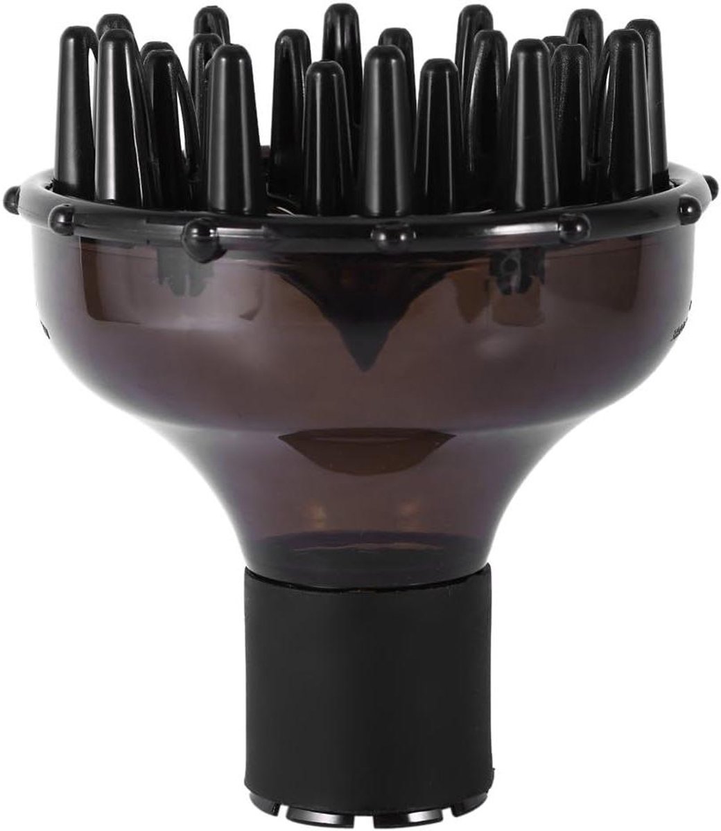 Föhn Diffuser Opzetstuk - Krullen Diffuser - Haar Styling - Verstelbare Luchtstroom - 14 cm Kom - Zwart