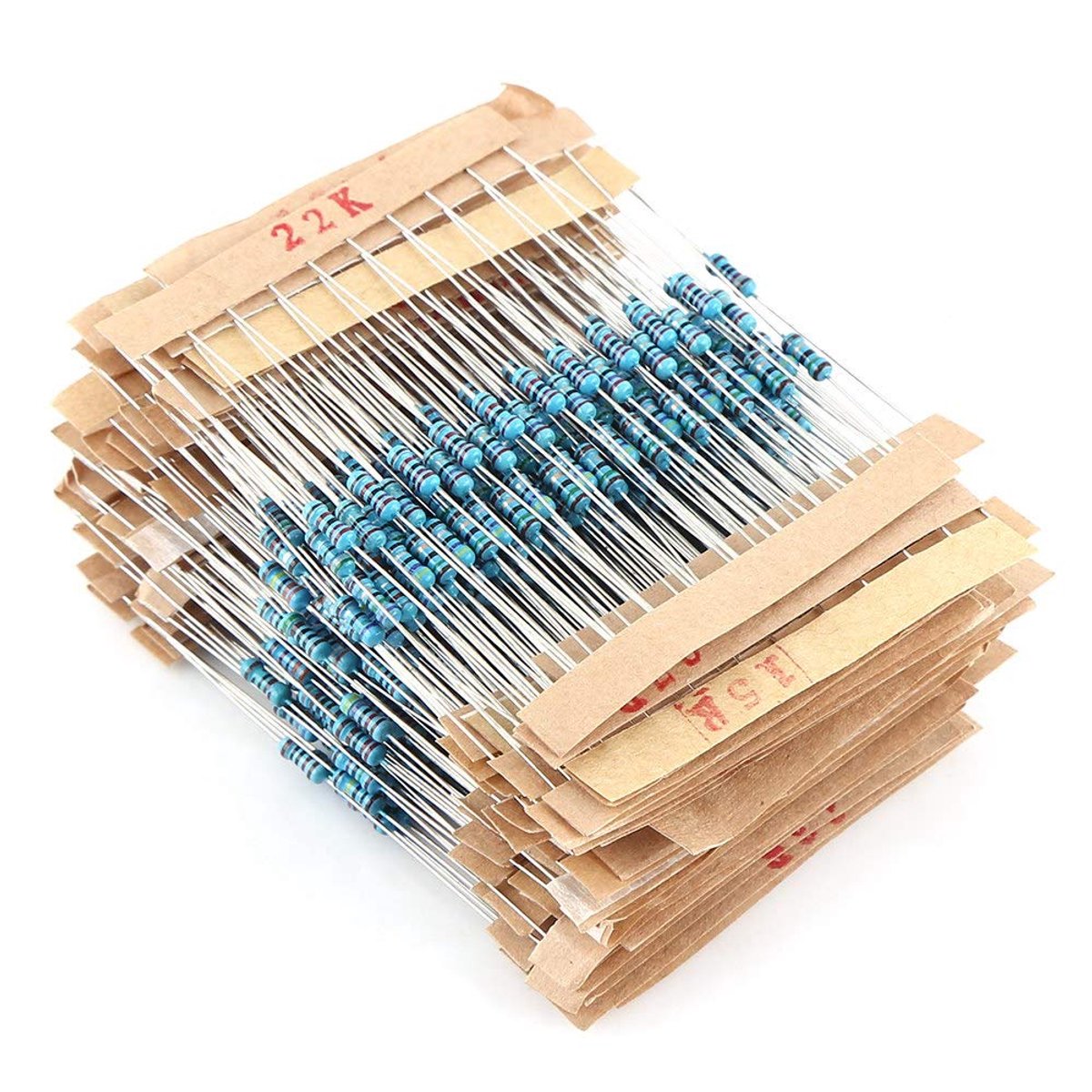 Kit, 560 stuks 56 soorten metalen filmweerstand elektronische geassorteerde weerstand componenten kit assortiment kit set - bestaan uit 56 verschillende waarden van 1ohm tot 10Mohm.