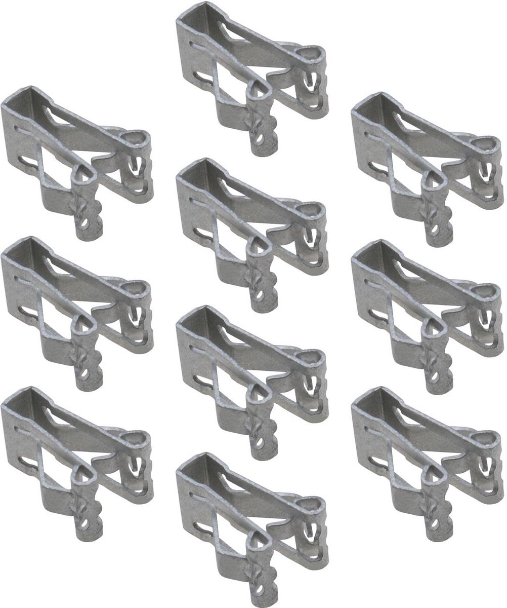 SnelShoppen - 10 Stuks 17mm Metalen Bekleding Klemmen voor Voertuiginterieur, Universele Trim Clips voor Zijskirts, Bumpers en Dashboard - Duurzaam en