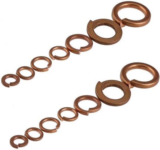 Veerringen, veerringen, messing, sluitringen, sluitringen, sluitringen, M8 (12 stuks) — afbeelding 5