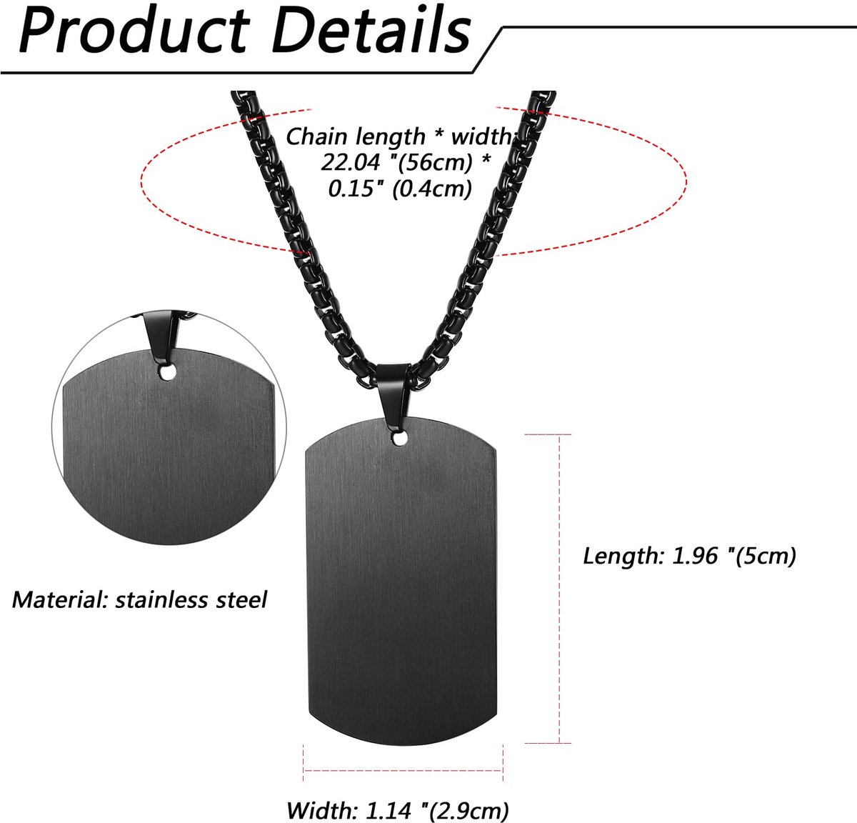 Gepersonaliseerde Foto Tekst Custome Dog Tag Ketting Roestvrij Staal Leger Card Identiteit Tag Hanger Kettingen - Gratis Graveren