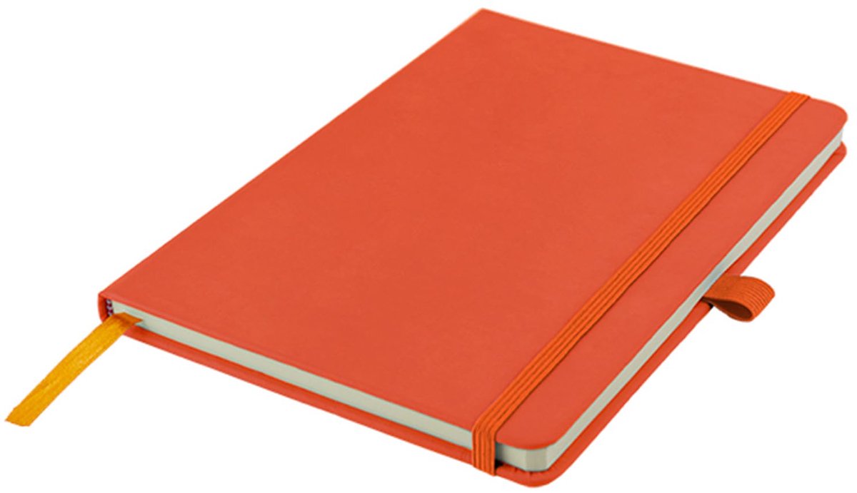 Notebook Nieuwe Gevoerde Hardback Journal met pen lus, elastische sluiting & lint pagina marker Kladblok Note Boek Notities Dagboek Pad (Oranje)