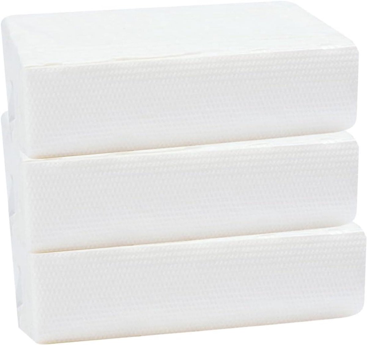 Papieren Handdoeken - Toiletpapier Tissue - Hygiënisch Werken - Uniek Reliëf Ontwerp - 23 x 10 cm - Wit