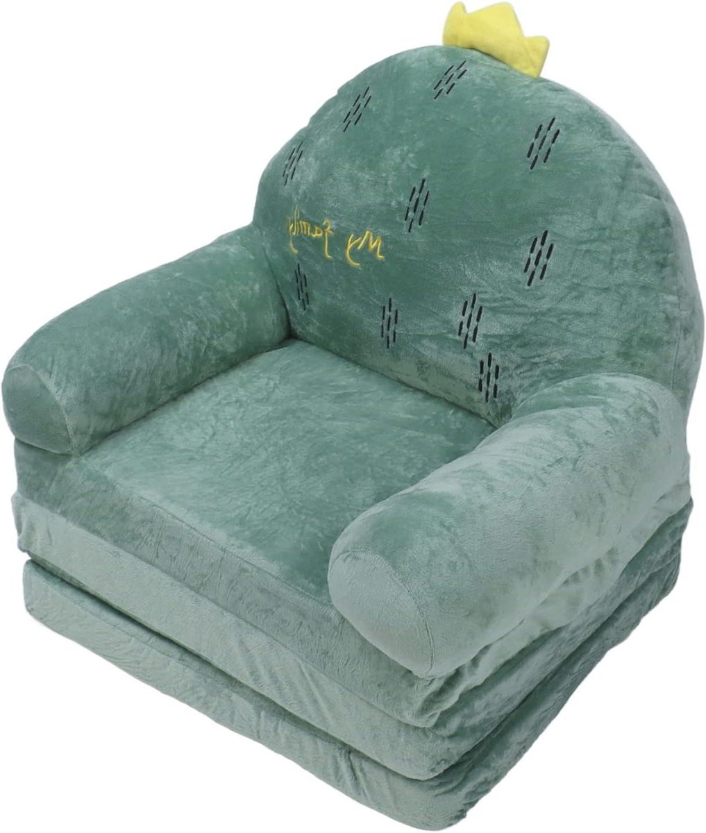 Kinderbank Opvouwbaar - Peuterstoel Ligstoel - Ontspannen Lezen Spelen - Machinewasbare Hoes - 50 x 33 x 25 cm - Grijs