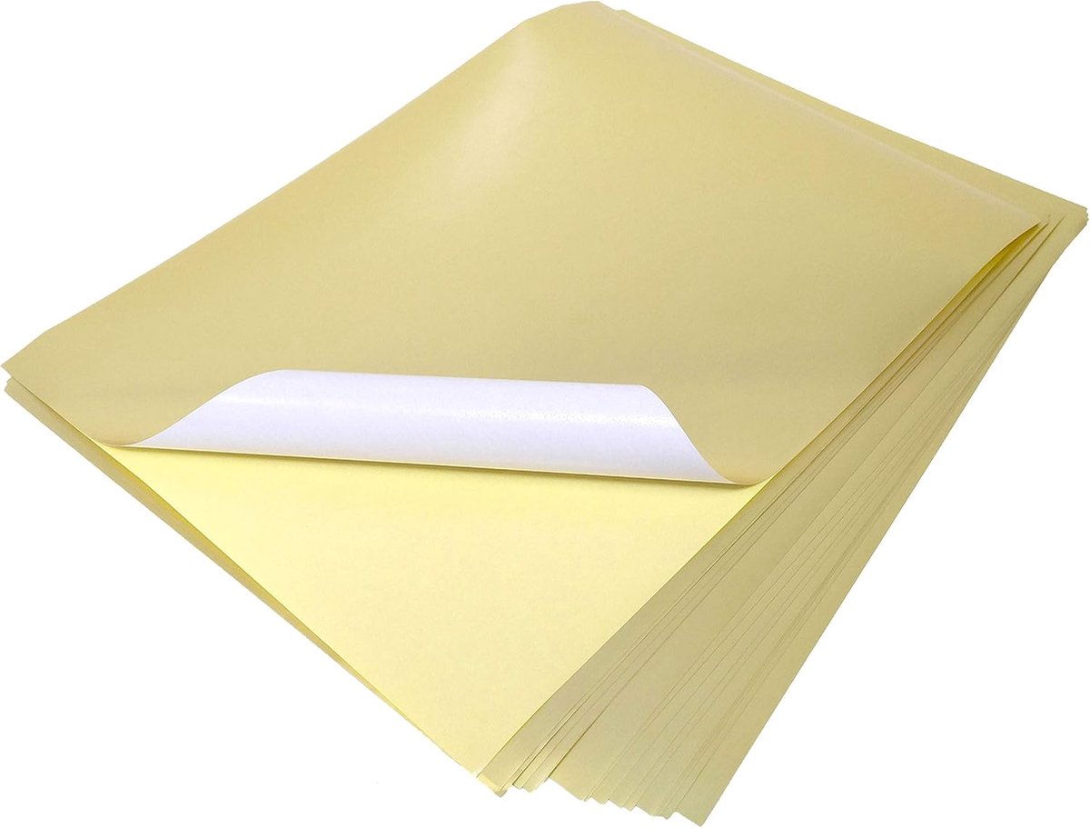 Goods 10 A4 vellen metallic goud kleur laser bedrukbaar zelfklevende sticker ambachtelijke etiketten silhouet papier | Printbaar printerpapier voor laserprinters en silhouet | Sticky Back, zelfklevende kleur, etiketten, handwerk, stickers
