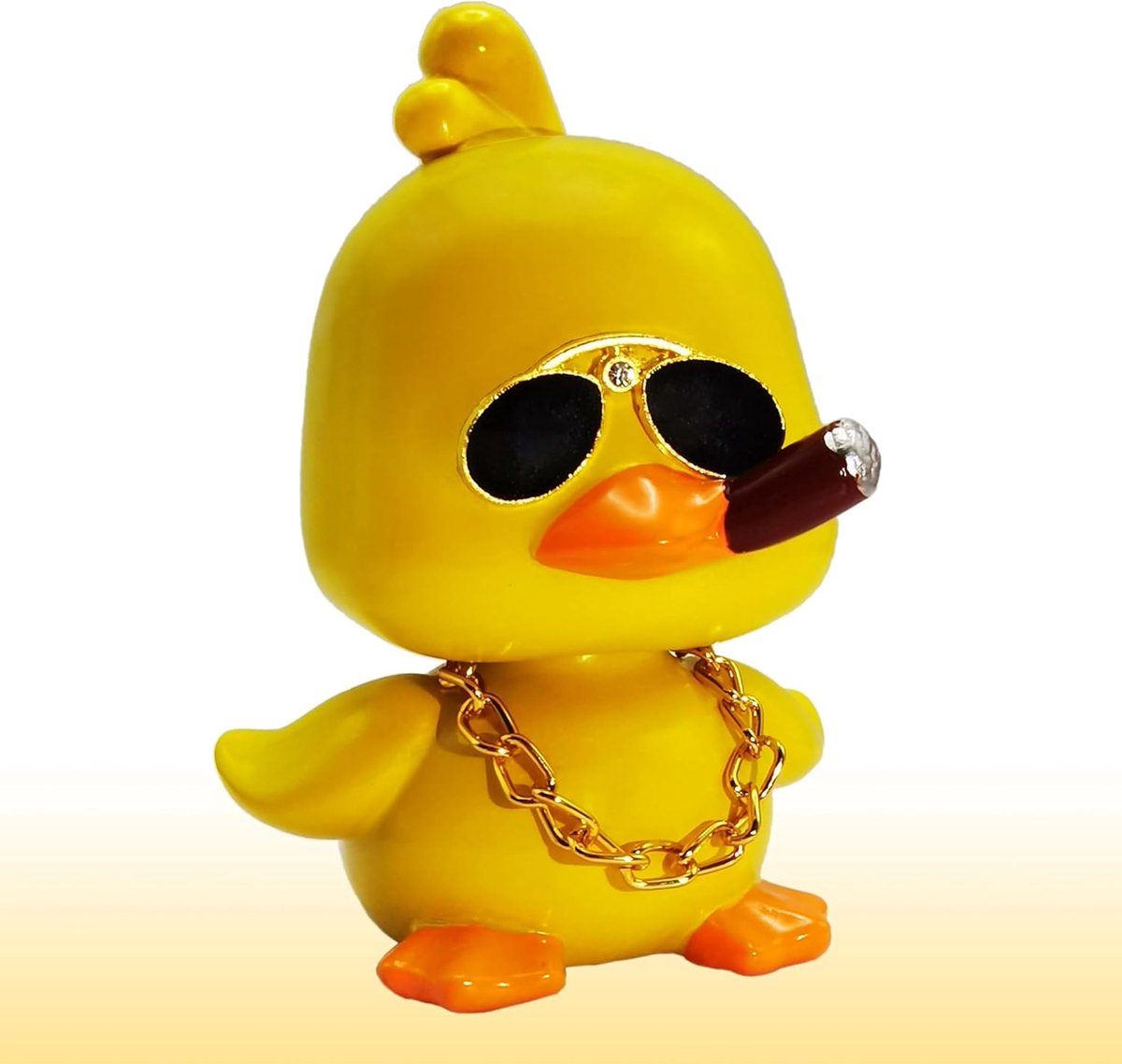 wiebelteckel gele eend wiebelfiguur auto, wiebelfiguren voor auto, wiebelhoofd, figuur auto, grappige cadeaus voor mannen, vrouwen, familie en vrienden (broer broer)