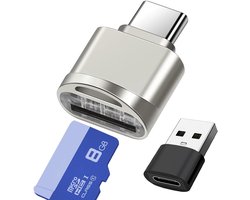 SD Kaartlezer, USB C Kaartlezer, USB Type-C TF-Geheugenkaartlezer | Mepsies USB-C Geheugenkaartlezer met USB-adapter, Compatibel met MacBook, iPhone 17/16/15, Galaxy S25 S24 A56 A16 A36, iPad