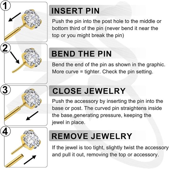 16G 18G 20G Threadless Labret Stud, 6 Stks Roestvrij Staal Flatback Stud Oorbellen Kraakbeen Tragus Oorbel voor Vrouwen Hypoallergeen Monroe Medusa Piercing Sieraden — afbeelding 3
